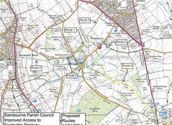 Sambourne PC Improved Access to Footpath Strategy - Proposed Routes January 2024